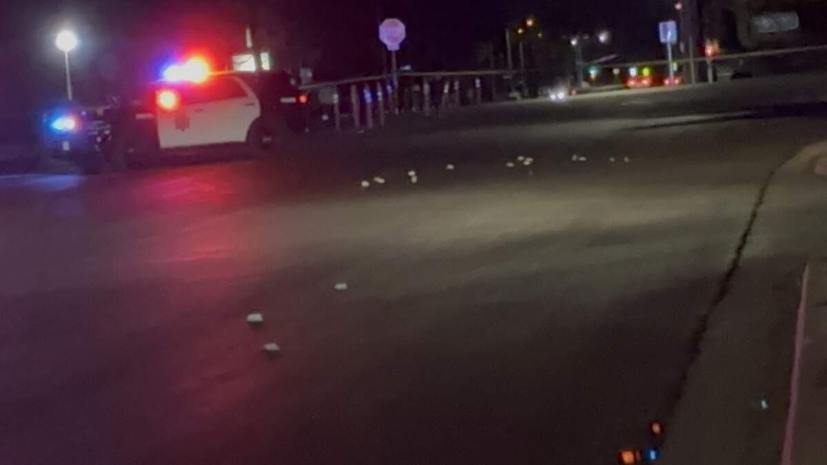 Shell casings were found on the roadway at West Shields Avenue, near Valentine Avenue after a man was shot on Sunday, July 19, 2026.